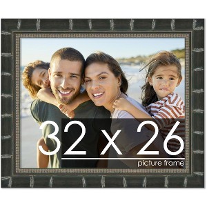 PosterPalooza | 32x26 Modern Bamboo Picture Frame, UV Acrylic, 5 Finishes - 1 of 4