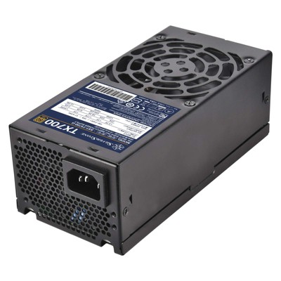 SilverStone Technology 700W TFX form factor single +12V rails with 58.3A output Silent 80mm Fan with 1836dBA 80Plus fixed cable4x 6+2pin PCI-E.