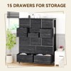 15-Drawer Dresser with Wooden Top – Steel Frame & Fabric Drawers, Space-Saving Storage for Bedroom - 4 of 4