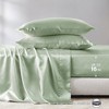 Lyngins Satin Luxury Bed Sheets Set, Wrinkle-Free Split King Bedding Set, 1 Flat Sheet, 2 Fitted Sheets (Fits 16" Mattresses), 4 Pillowcases - 4 of 4