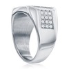Metallo Stainless Steel, CZ Ring - Available Sizes:  12 ,  13 ,  11 ,  10 ,  9 - 2 of 4