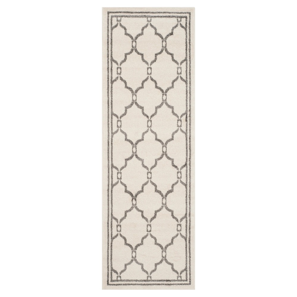 Prato 2'3inx7' Indoor/Outdoor Runner - Ivory/Gray - Safavieh