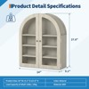 Arched Medicine Cabinet, Bathroom Wall Mounted Cabinet Over Toilet Storage Organizer - 2 of 4