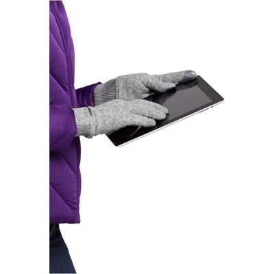 Lands' End Women's Ez Touch Screen Gloves Large Black Target