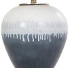 25"x14" Glass Colorblock Abstract Drip Accent Lamp with Cream Accent and Silver Base Blue - Olivia & May - 3 of 4