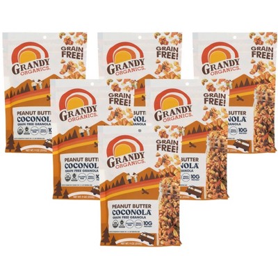 Grandy Organics Organic Peanut Butter Coconola Granola - Case of 6/9 oz