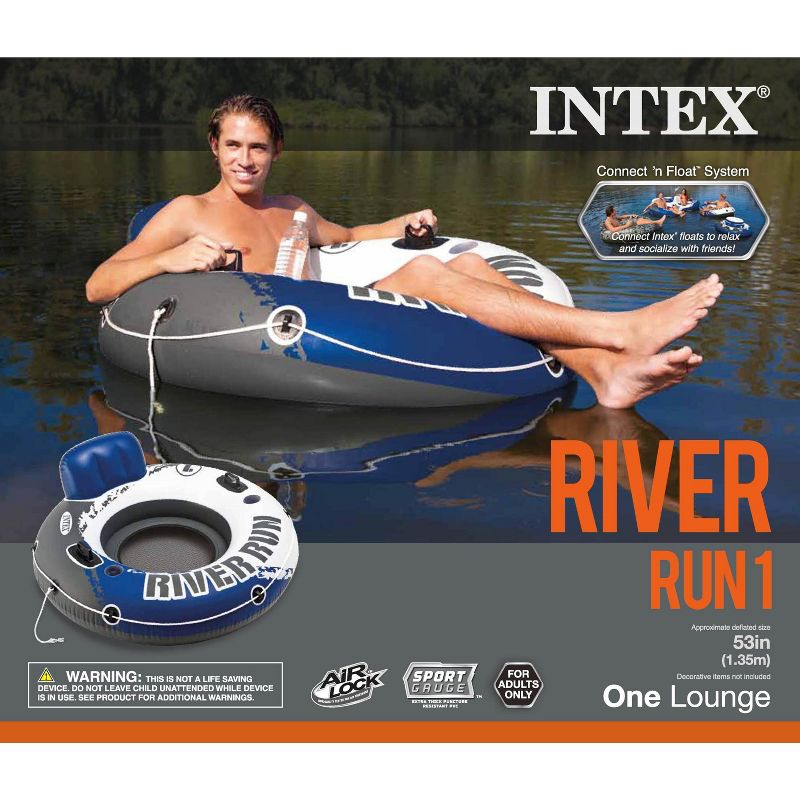 Intex River Run 1 Person Inflatable Tube Raft Float for Lake, Pool, and River, 4 of 8