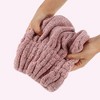Unique Bargains Charcoal Fiber Hair Drying Towel Dry Cap 1 Pc - 3 of 4
