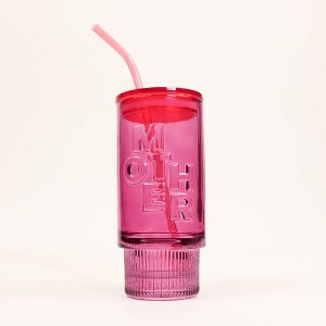 Love x June Mother Glass Tumbler Pink 16 fl oz - 1 of 4