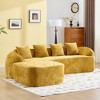 EHMKNP 101" L-Shaped Sectional Sofa with Curved Chaise – Modular Chenille Cloud Couch,  No Assembly Required - 2 of 4
