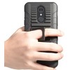 Nakedcellphone Combo for LG Stylo 4 - Ring Grip/Stand Case and Belt Clip Holster - Black - 4 of 4