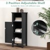 Tangkula Bathroom Storage Organizer Narrow Floor Cabinet w/ 2-Tier Cabinet Open Compartment - 3 of 4
