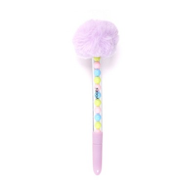 Yoobi Novelty Pom Pom Bead Pen Lilac