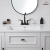 CASAINC 4 in. Centerset Double Handle High Arc Bathroom Sink Faucet Lavatory Faucet with Stainless steel Drain in Brushed Gold - 3 of 4