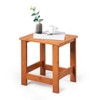 Karl Home|Fir Wood Teak Color Outdoor Wood Side Table - 2 of 4
