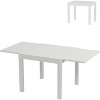 Aluminum 31"-63" Extendable Outdoor Dining Table Set for 4-6 Person, Expandable Patio Table with Aluminum Slat for Backyard, Deck - 2 of 4
