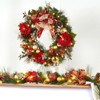 30 Inch Christmas Wreath - PVC Base, PE Plastic Leaves, Iron Wreath Frame, Warm White Lights, and Eight Function Lights - 2 of 4