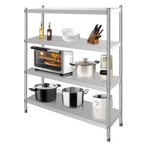 Stainless Steel Shelves,24x14x45 in Storage Shelf 4-Tier Heavy Duty Storage Rack - 1 of 4