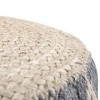 NicBex Chic Round Braided Pouf Ottoman Multicolored Footstool for Living Room, Bedroom,Grey/Natural - 2 of 4