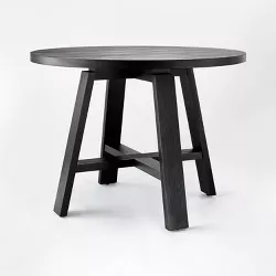 42" Linden Round Wood Dining Table Black - Threshold™ designed with Studio McGee