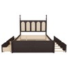 Whisen Queen Size Rattan Platform Bed with 2 Big Drawers and Trundle - 4 of 4