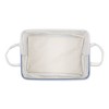 Design Imports Set of 2 Rectangle XL 12.5 x 17.5 x 10.5 Pe Coated Cotton Poly Laundry Bins Stripe French Blue: Cloth Basket, 2 Handles, All Ages - 2 of 4