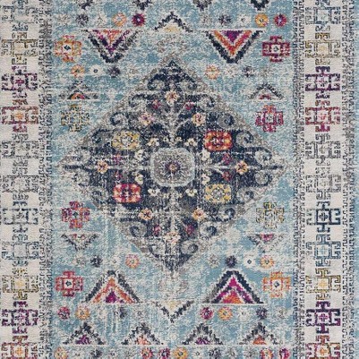 light blue, navy, ivory, orange, pink, mustard