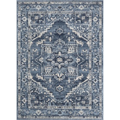 Well Woven Omaha Collection Camilla Transitional Medallion Area Rug - for Living Room, Bedroom, Hallways, and Kitchen