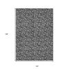 Gray Charcoal And Silver Floral Washable Indoor Outdoor Area Rug - 3 of 4