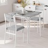 3-Piece Dining Table Set, Sturdy Wooden Square Table and Chair Breakfast Table Set for 2 Person - 2 of 4