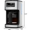 ZAFRO 14-Cup Coffee Maker, 24-Hour Programmable Coffee Brewer, Keep Warm, Drip Free, Washable Filter, Stainless Steel, Silver - 4 of 4