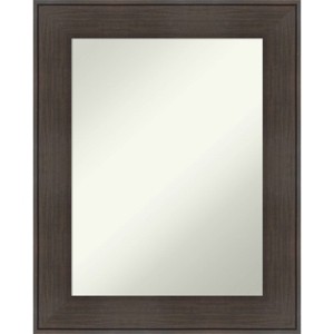 24" x 30" Non-Beveled William Rustic Woodgrain Bathroom Wall Mirror - Amanti Art: Rectangle, Polystyrene Frame, Wall Mounted - 1 of 4