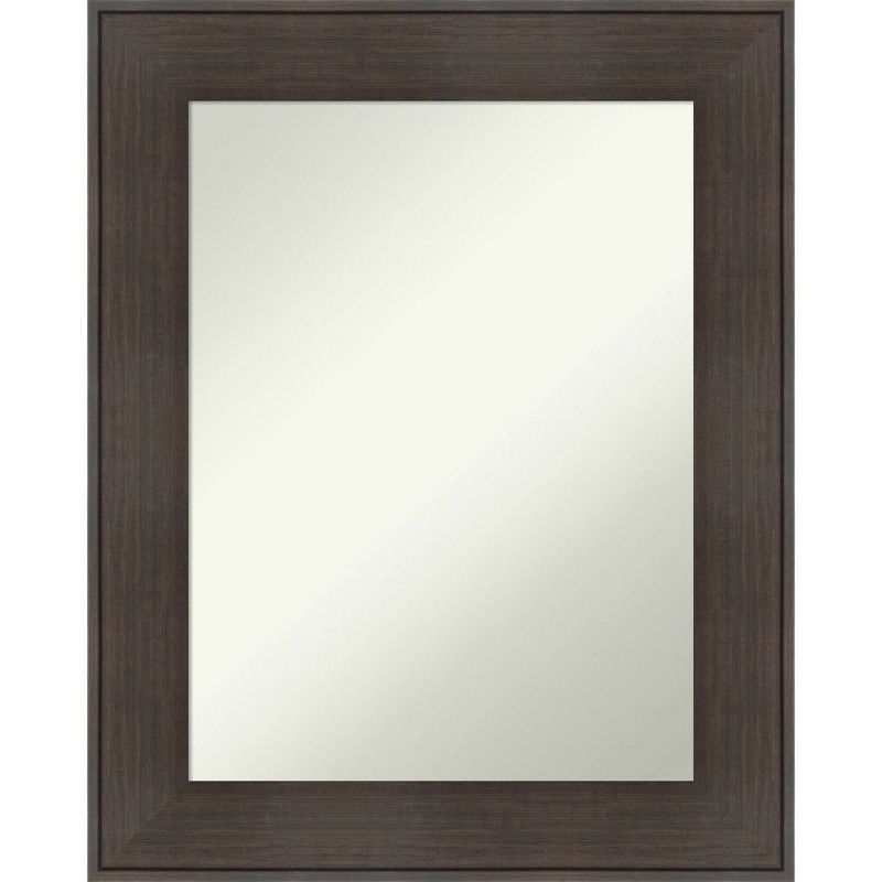 24&#34; x 30&#34; Non-Beveled William Rustic Woodgrain Bathroom Wall Mirror - Amanti Art, 1 of 11