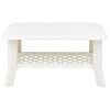 vidaXL Coffee Table End Table with Storage Shelf Side Couch Table Plastic - 2 of 4