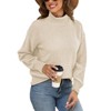 Clearlove Womens Sweaters  Fall Long Sleeve Turtleneck Casual Loose Chunky Knitted Pullover Plain Sweater Jumper Top Winter - 4 of 4