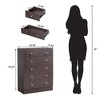 Karl Home 6-Drawer Brown Particle Board 25.98in. W Chest of Drawer - 3 of 4