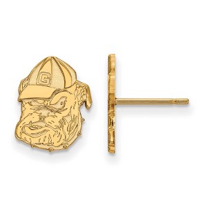 Black Bow Jewelry 14k Yellow Gold Plated Sterling Silver Georgia Bulldogs NCAA Post Earrings - 1 of 3