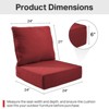 POCASSY 6" Outdoor Cushion Set, 24"x24" Replacement Water Resistant Zippered Cushion for Chairs - 2 of 4