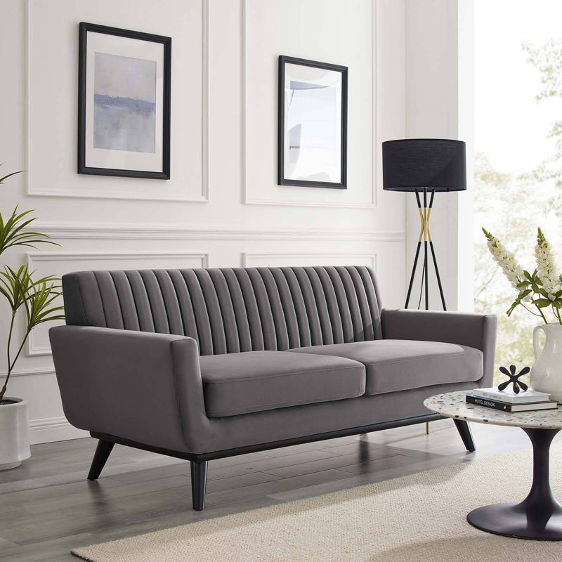 Engage Channel Tufted Performance Velvet Loveseat - Modway, 2 of 4