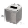 Square Metal Paper Facial Tissue Box Cover - Nu Steel: Stainless Steel Bathroom Tissue Holder, 6x5x5 Inch - 3 of 4