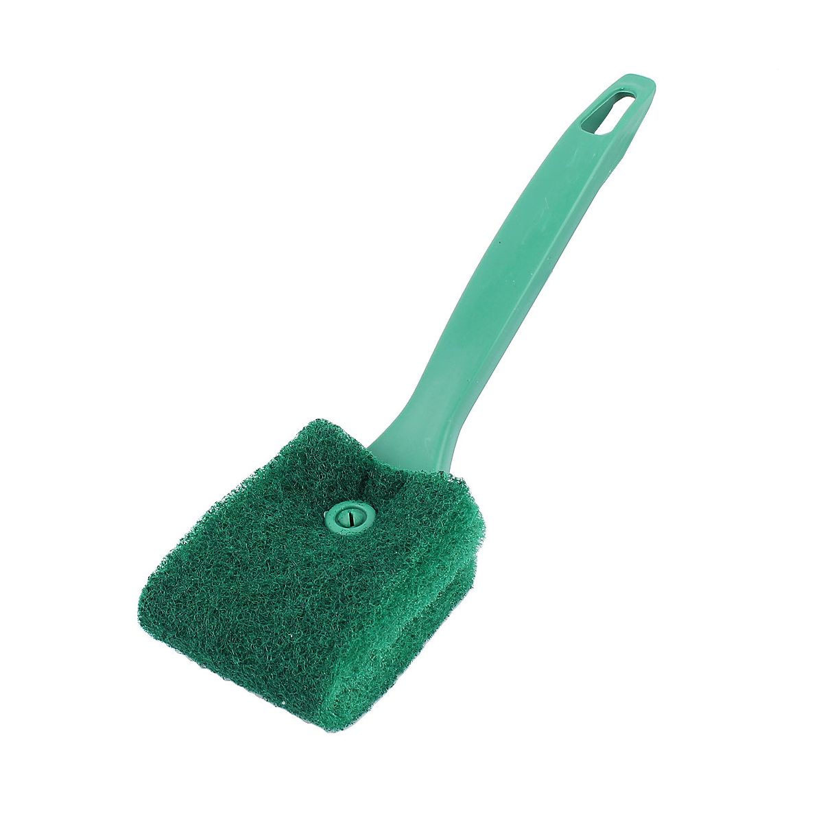 Unique Bargains Plastic Handle Aquarium  Glass Sponge Clean Brush Scrubber Cleaner Green