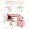 Costway Kids Toy Storage Organizer Toddler Playroom Furniture w/ Plastic Bins Cabinet - 4 of 4
