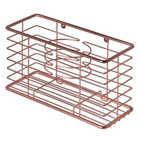Mdesign Metal Wall Mount Hair Care Styling Tool Storage Basket