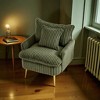 Corduroy Single Sofa Chair with Thick Sponge Cushion and Metal Legs, Comfortable Lounge Chair for Living Room, Bedroom, or Office - 3 of 4