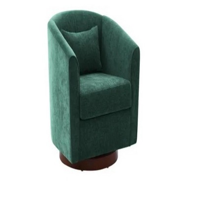 28.35"Swivel Accent Chair , Sofa Chairs with Wood Base Side