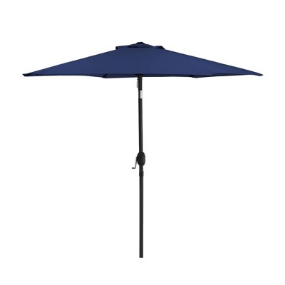 Maggift 7.5 ft Patio Umbrella with Crank Handle and UV Protection for Outdoor Use, Blue, 89.76"*89.76"*96.46"