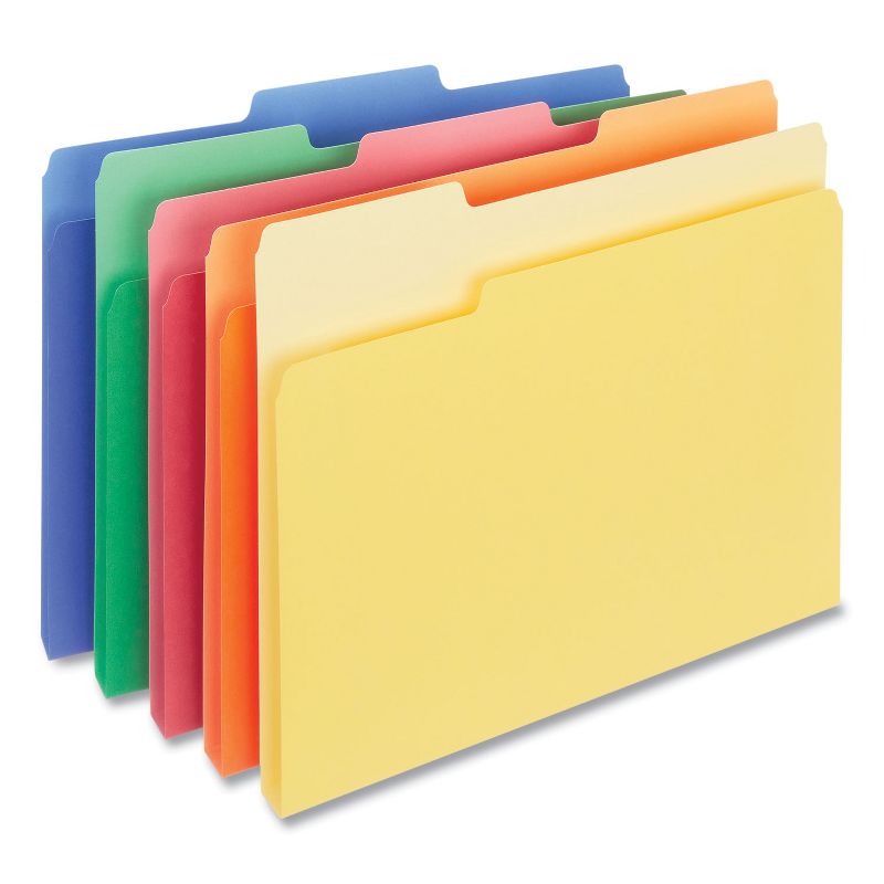 UNIVERSAL File Folders 1/3 Cut Single-Ply Top Tab Letter Assorted 100/Box 10506, 2 of 7