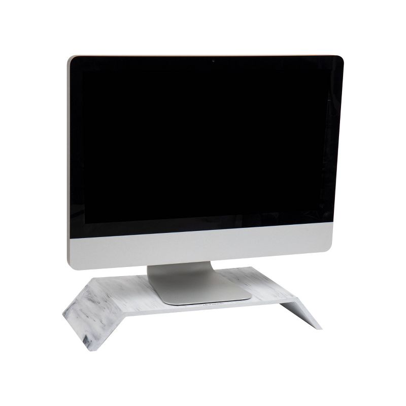 Mind Reader Marbella Collection Monitor Stand White, 1 of 8