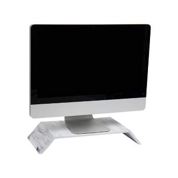 Mind Reader Marbella Collection Monitor Stand White