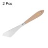 Unique Bargains Stainless Steel Wood Handle Flexible Polished Painting Mixing Scrape 2 Pcs - 3 of 4